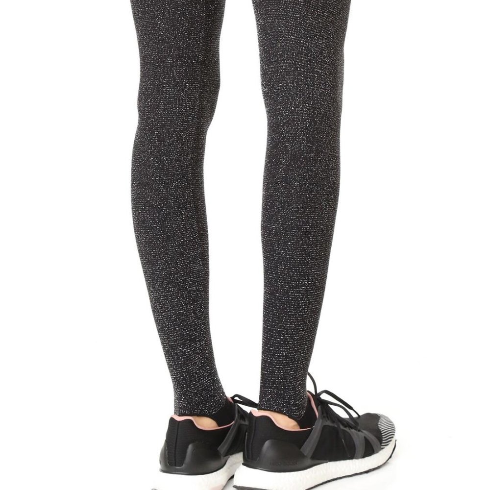 Black Sparkle Stirrup Leggings - Picture 6 of 7
